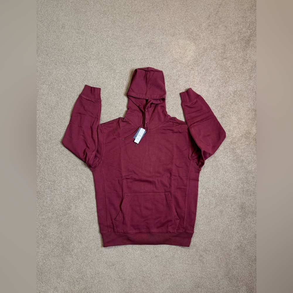 J. Crew Pullover Hoodie Berry Burgundy Large NWT